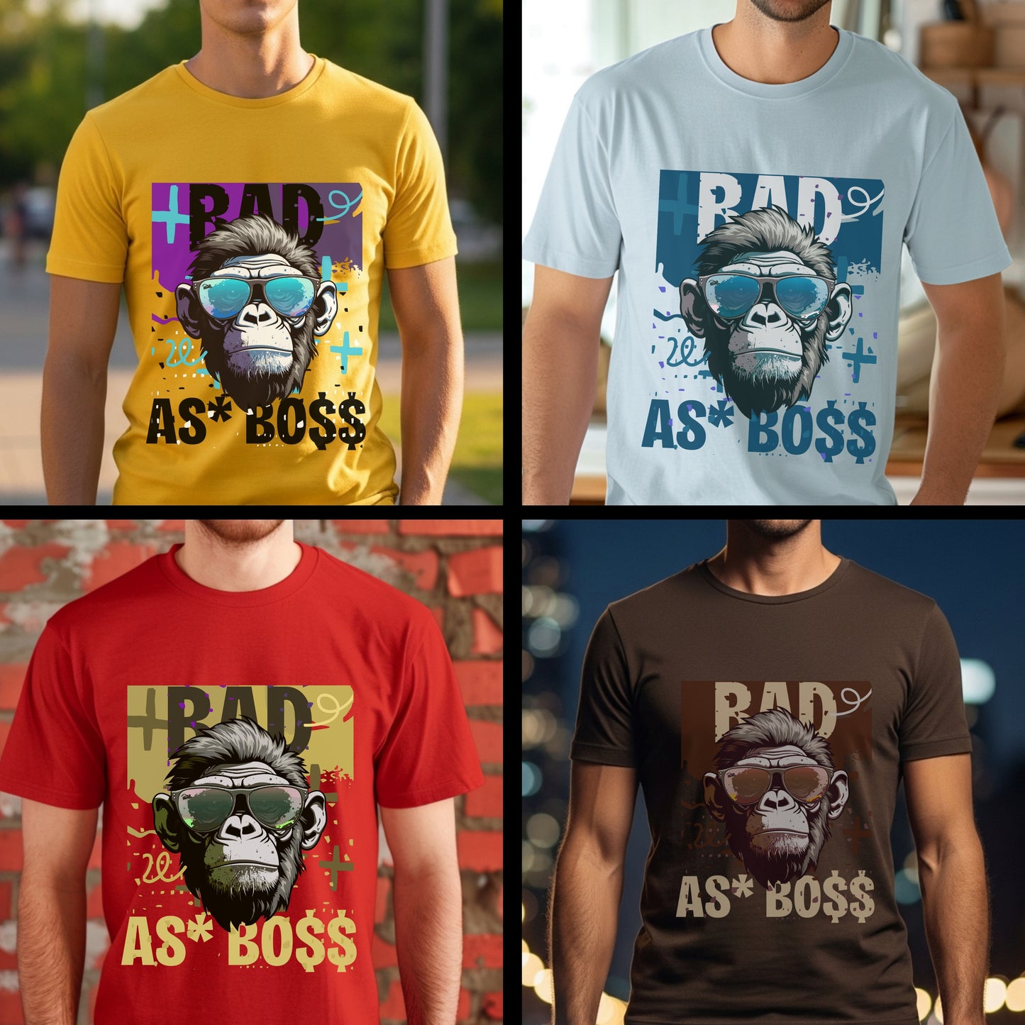 Bad As Boss - Graffiti Monkey Urban Street Statement Artwork