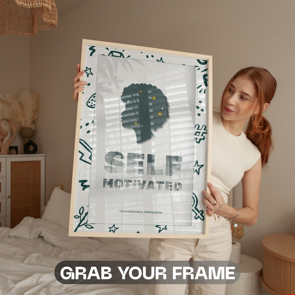 Self Motivated - Modern African American Empowerment Wall Art