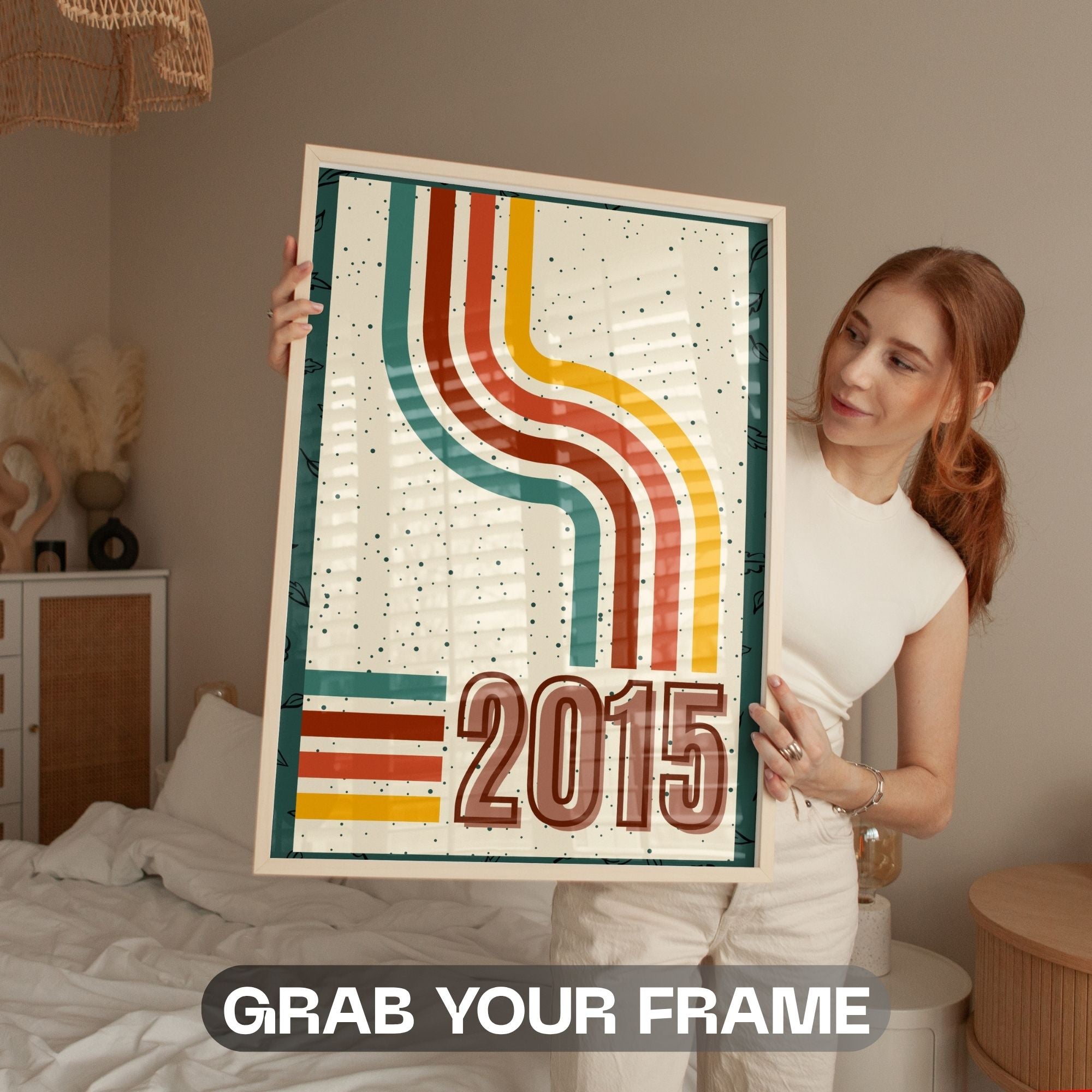 2015 Retro Wave Abstract Wall Art