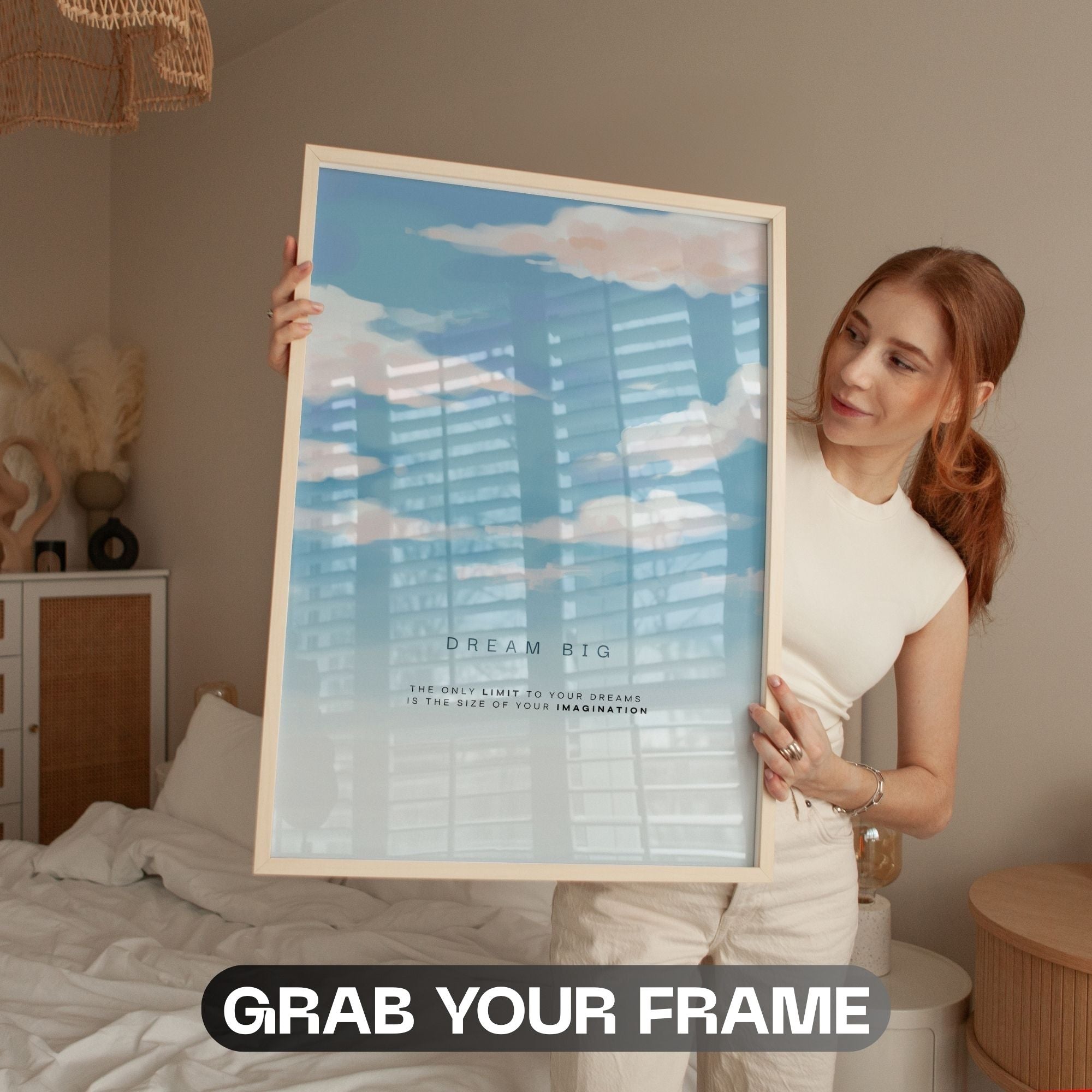 Dream Big - The Only Limit Is Your Imagination Inspirational Wall Art