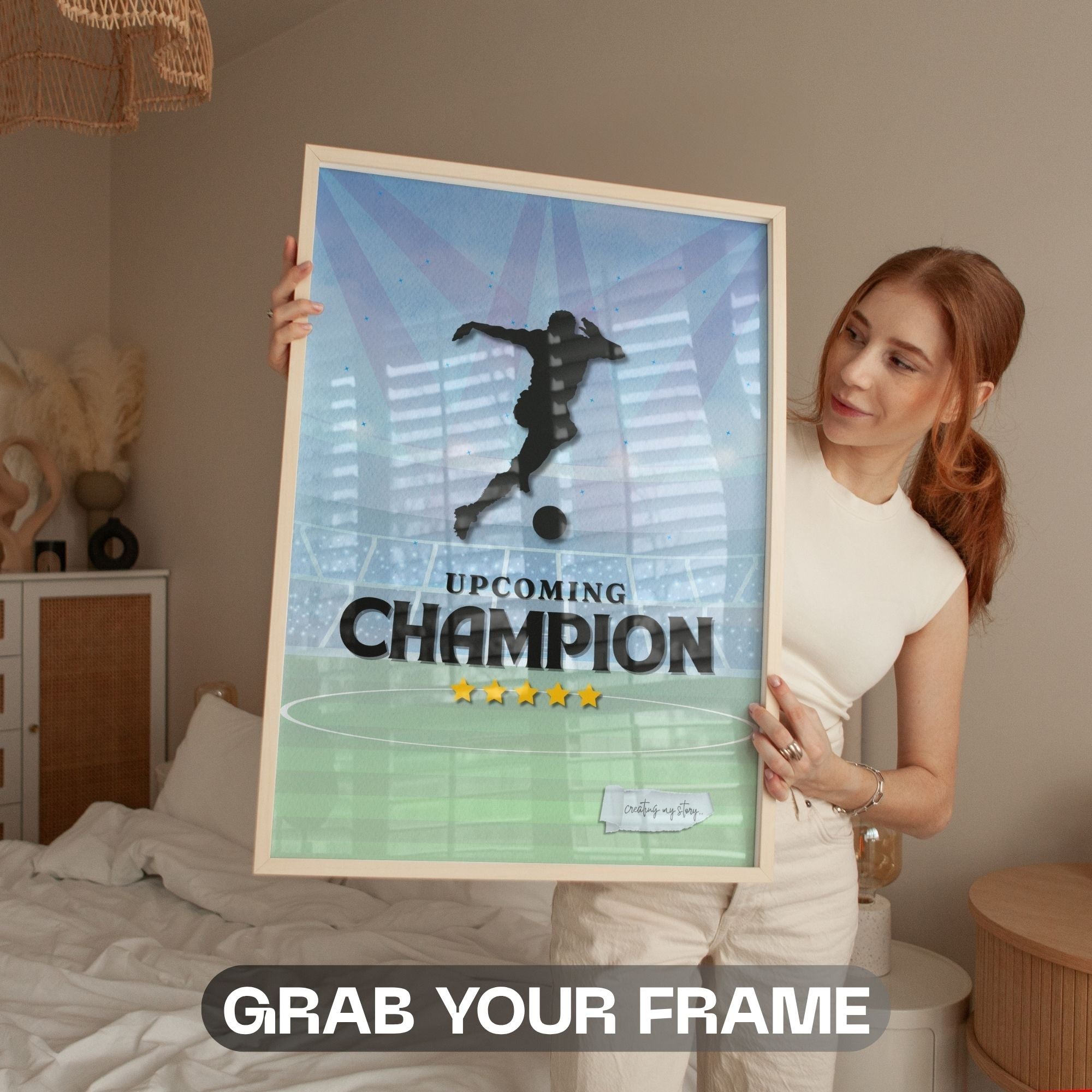 Upcoming Champion - Soccer Stadium Inspiration Wall Art