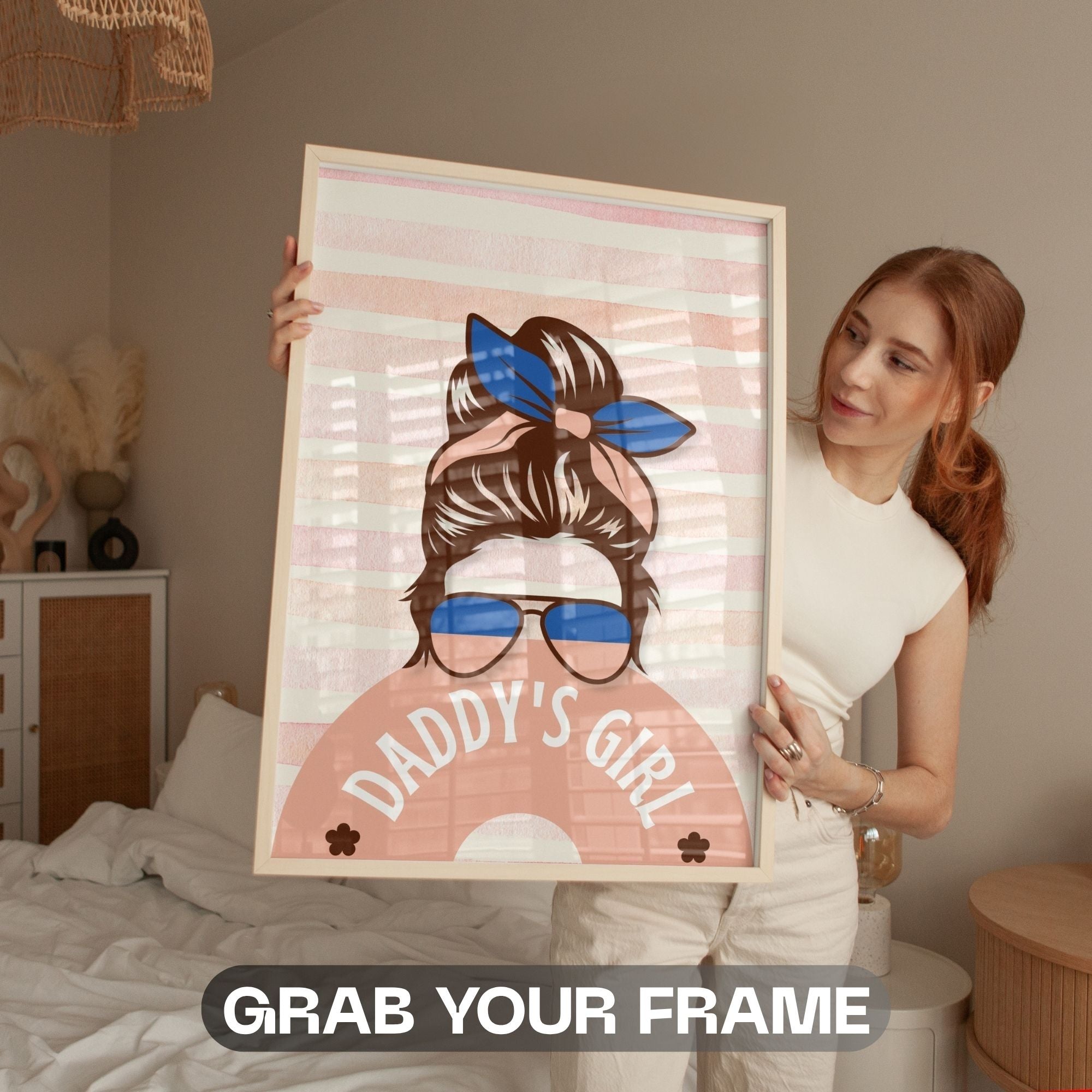 Daddy's Girl - Retro Fashion Illustration Wall Art