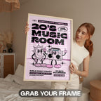 20's Music Room - Retro Girls Night Party Wall Art