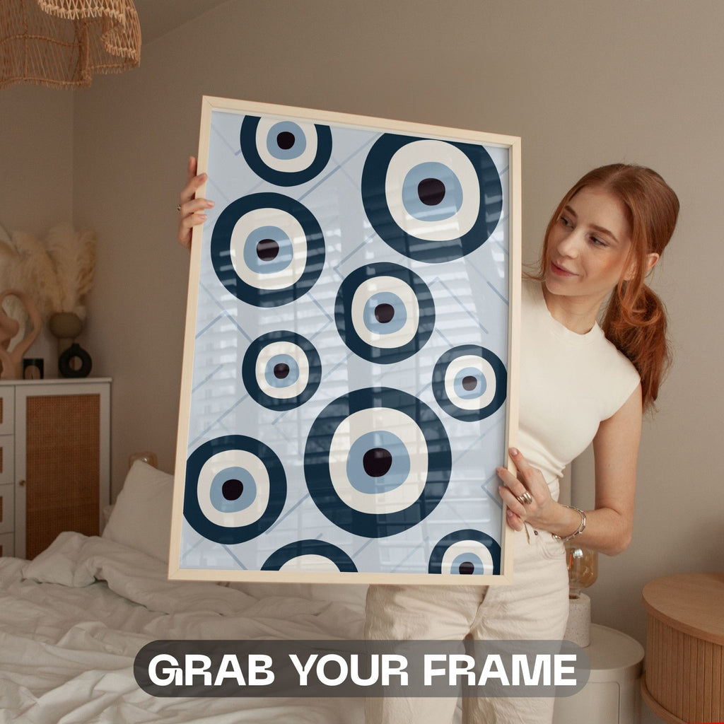 Evil Eye Protection - Mediterranean Talisman Pattern Wall Art