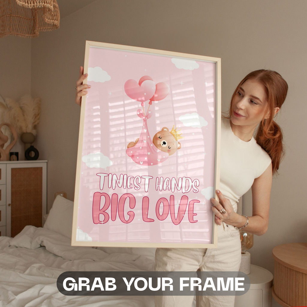 Tiniest Hands, Biggest Love - Nursery Baby Wall Art