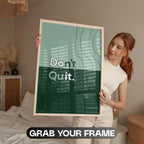 Don't Quit Motivational Wall Art