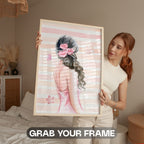 Graceful Elegance - Feminine Beauty & Flowers Wall Art