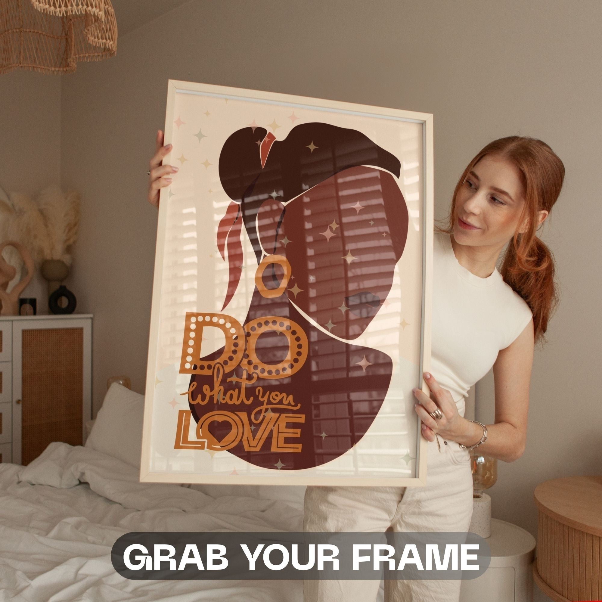 Do What You Love - African Woman Empowerment Wall Art