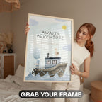 Adventure Awaits  - Whimsical Nautical Wall Art for Dreamers