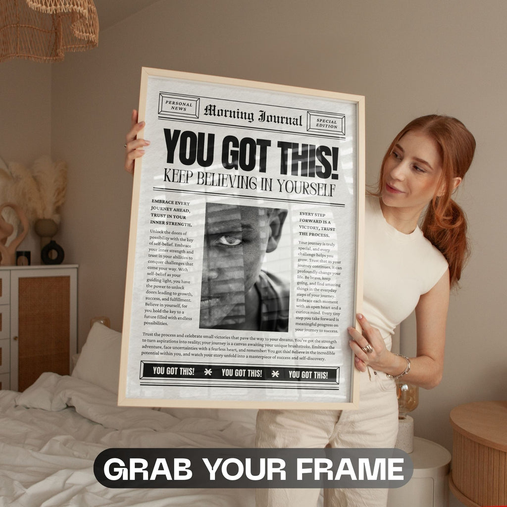 You Got This - Vintage Newspaper Motivation Wall Art