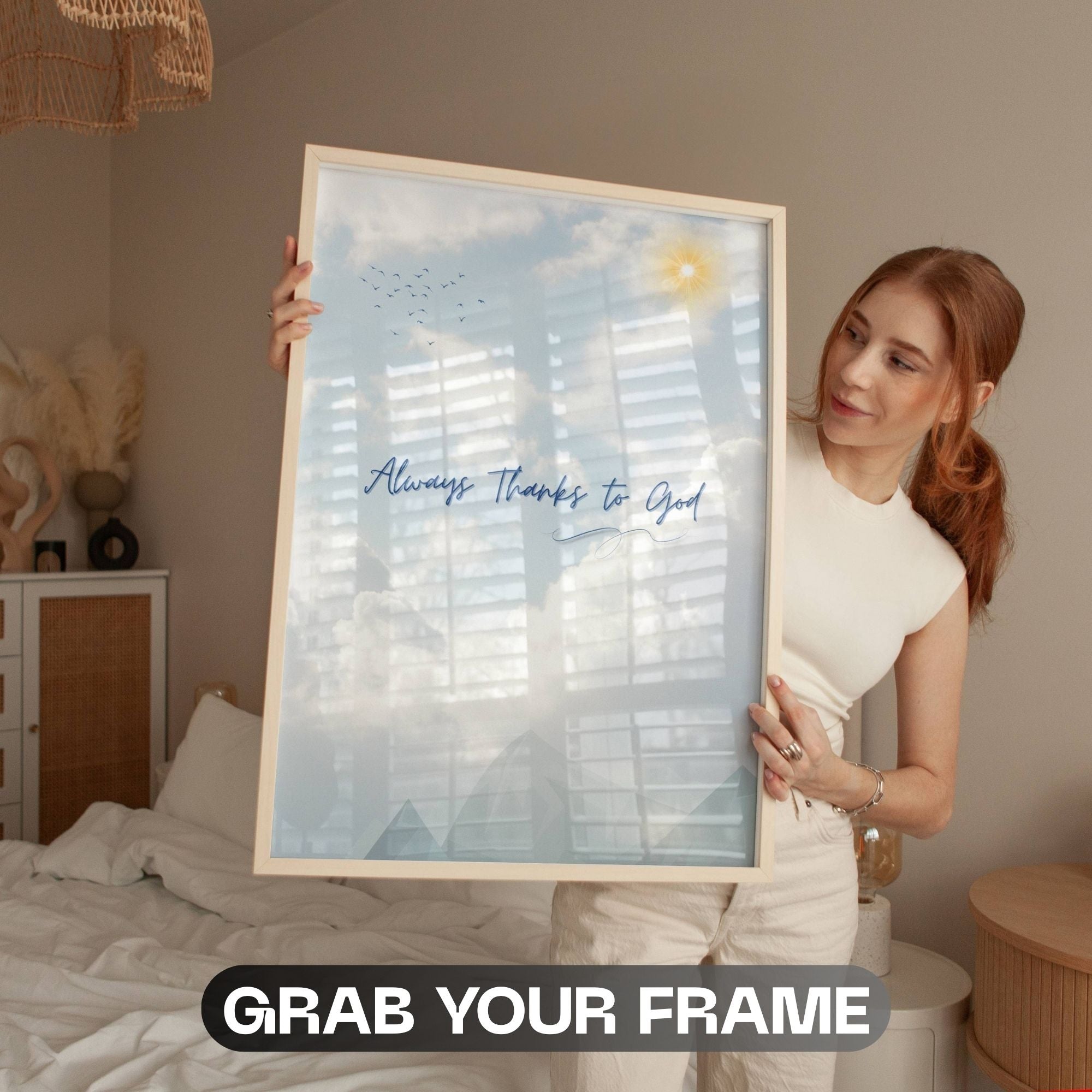 Always Thanks to God - Heavenly Gratitude Wall Art