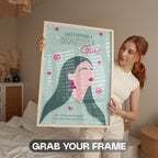 Unstoppable Beautiful Girl - Empowerment Portrait Wall Art | Feminine Strength Poster