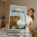 Little Journeyer - Adorable Nursery Wall Art with Woodland Bear