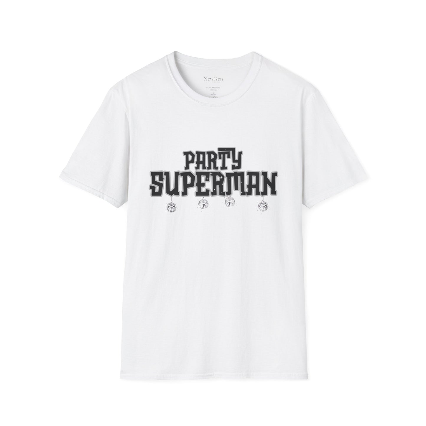 Party Superman - Disco Ball Celebration Statement Artwork Tee
