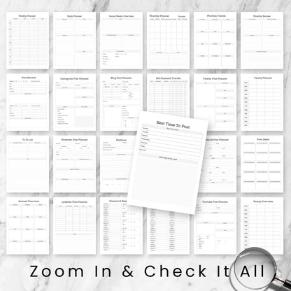 Social Media Post Planner Bundle