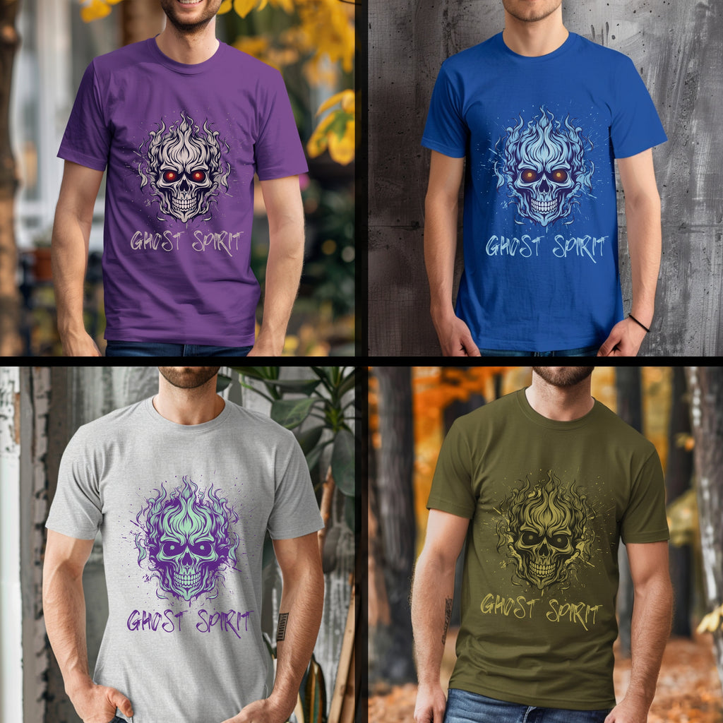 Ghost Spirit - Flaming Skull Dark Energy Statement Artwork