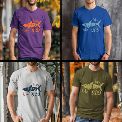 Like Shark Like Dad - Funny Father's Day Statement Artwork