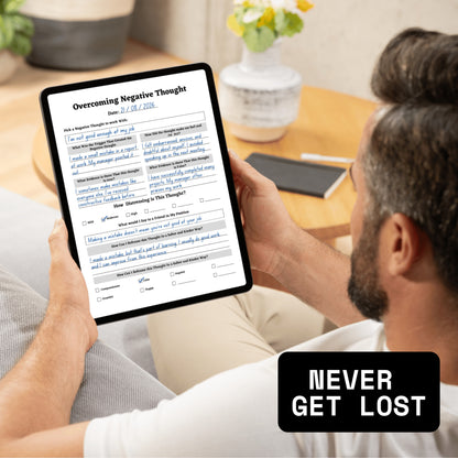 Overcoming Negative Thoughts Paper Sheet