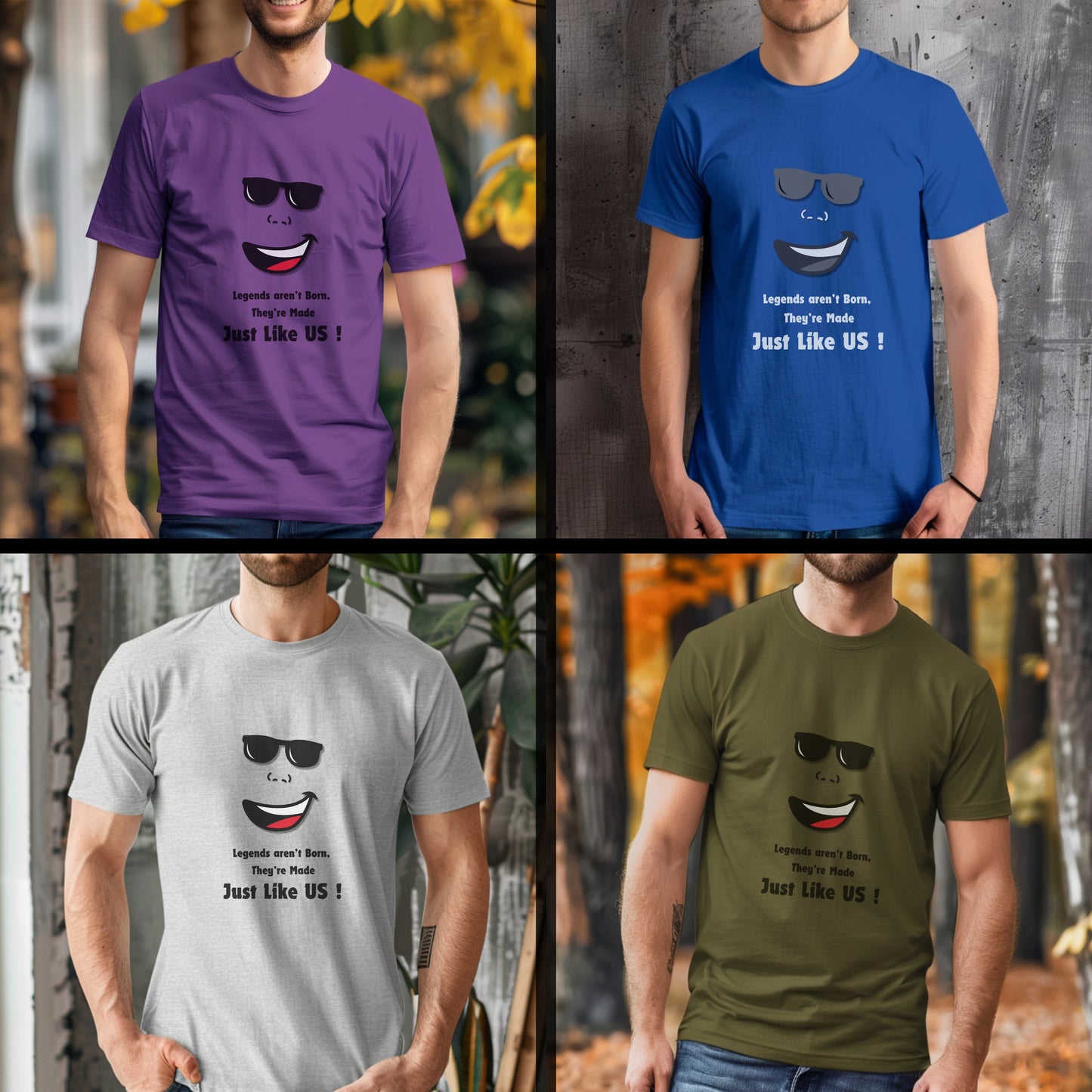 Legends Aren't Born They're Made Just Like Us - Motivational Statement Artwork