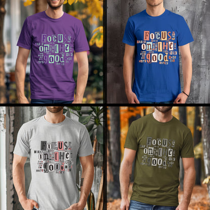 "Focus On The Good - Ransom Note Positivity Collage Statement Artwork