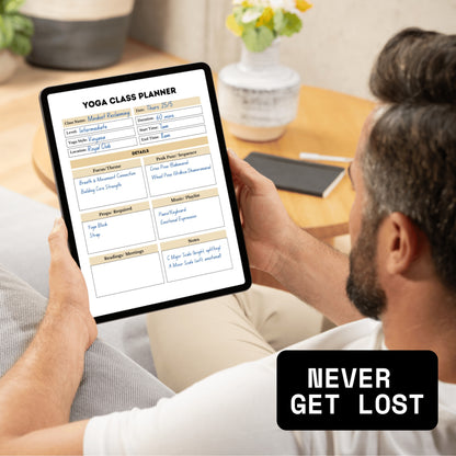 Yoga Class Planner- Gold Theme