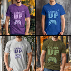 Level Up - Retro Gaming Motivational Statement Artwork