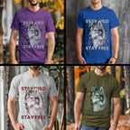 Stay Wild Stay Free - Wolf Nature Freedom Statement Artwork