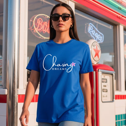 Chasing Dreams - Elegant Floral Script Motivational Minimalist Statement Artwork