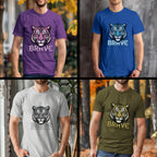 Brave Respect But Still Wild - Tiger Motivational Statement Artwork