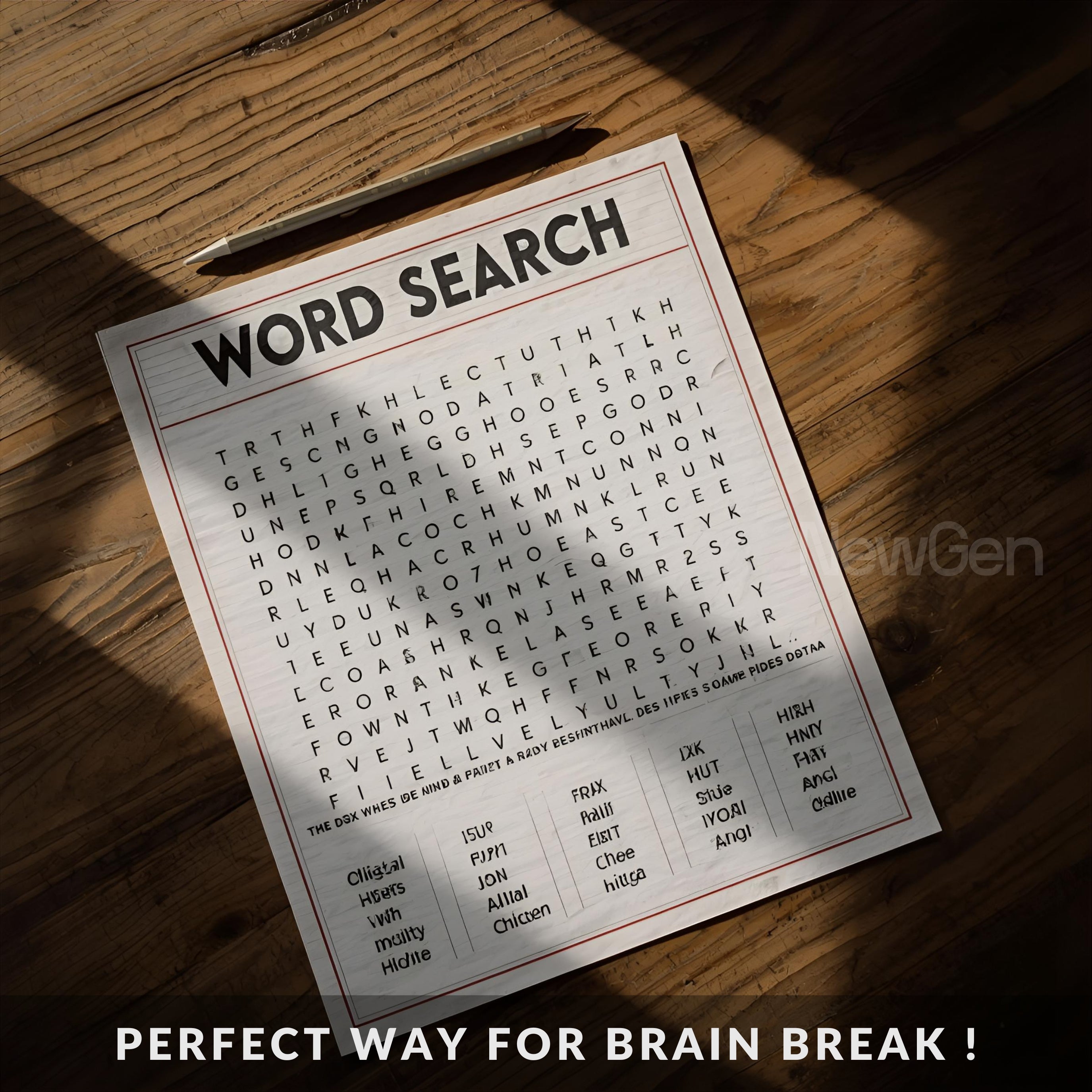100 Word Search Adult For Teen & Adult +4000 Words