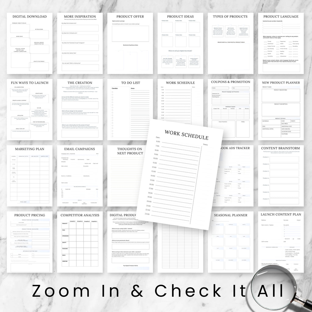 Digital Product Planner