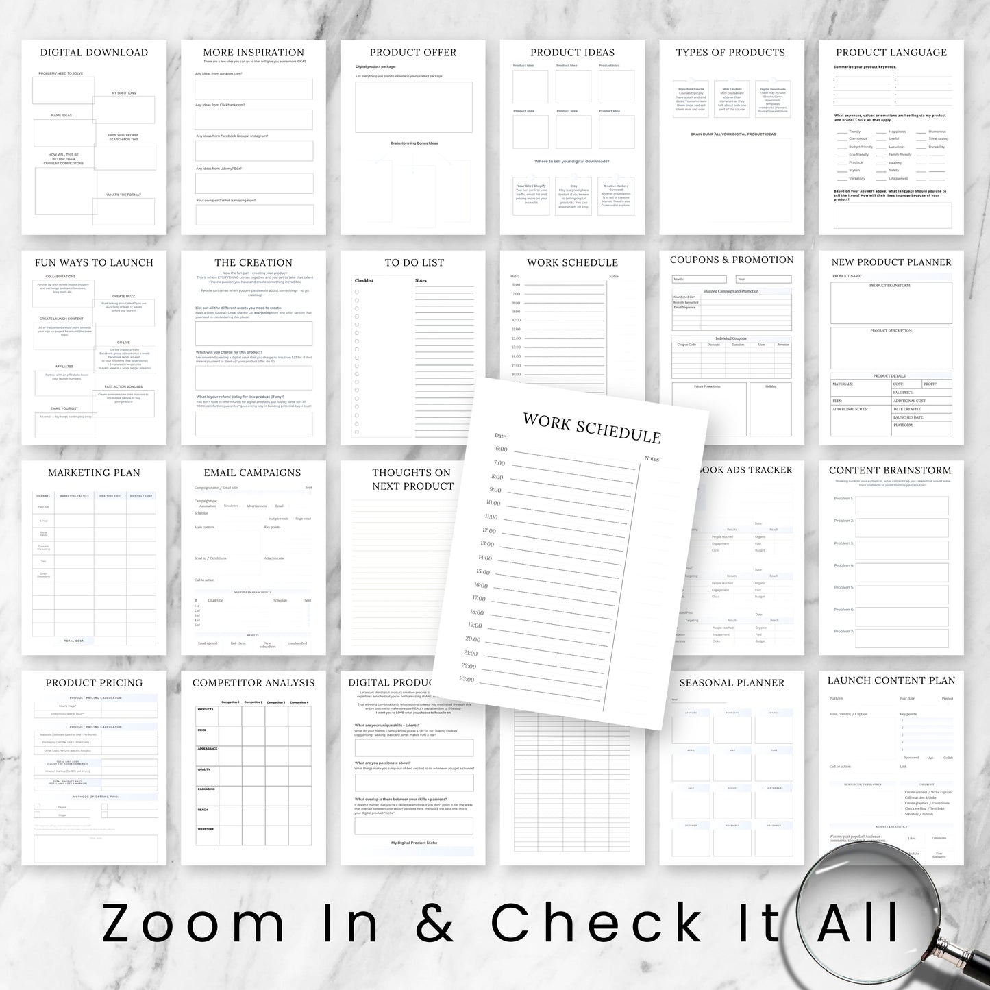 Digital Product Planner