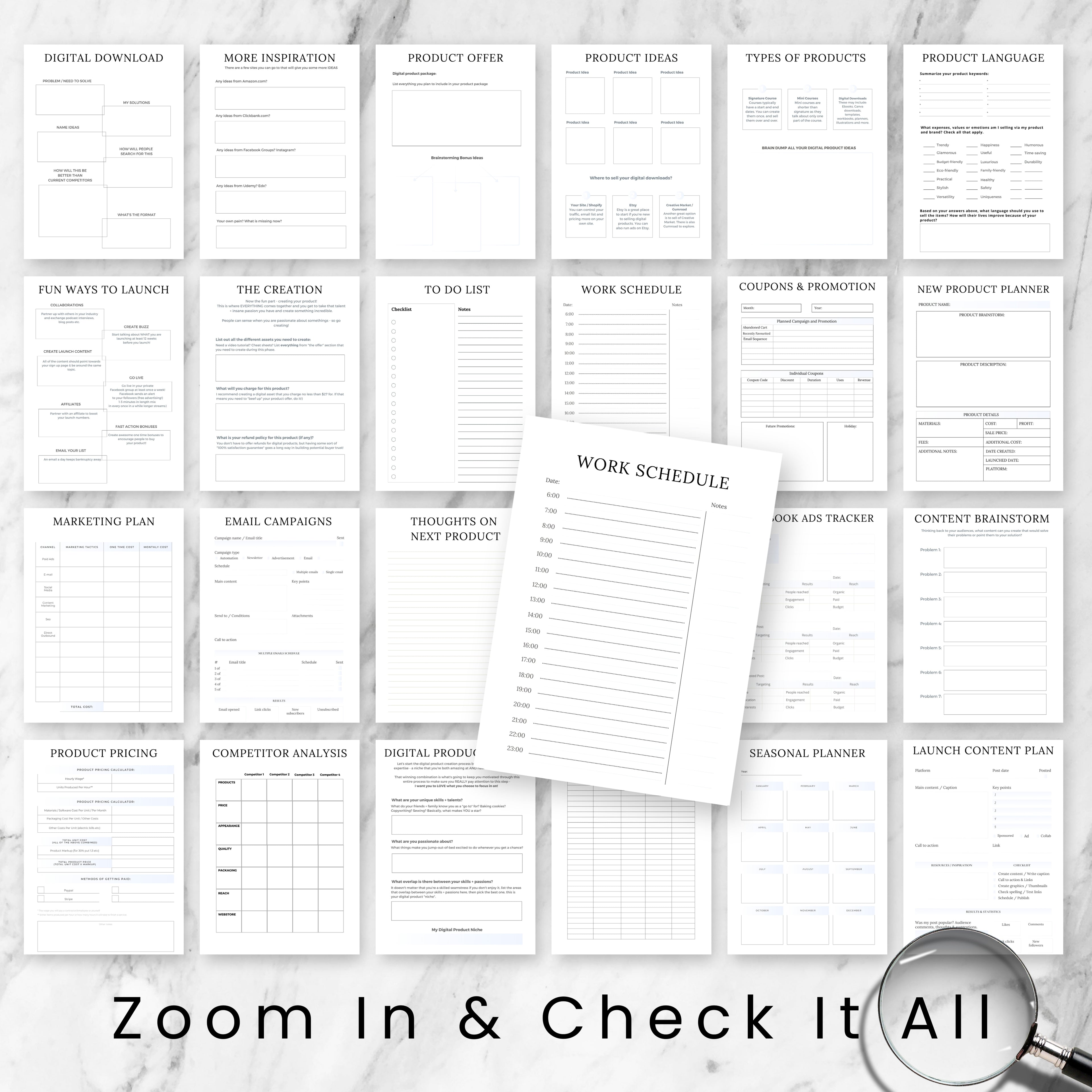 Digital Product Planner