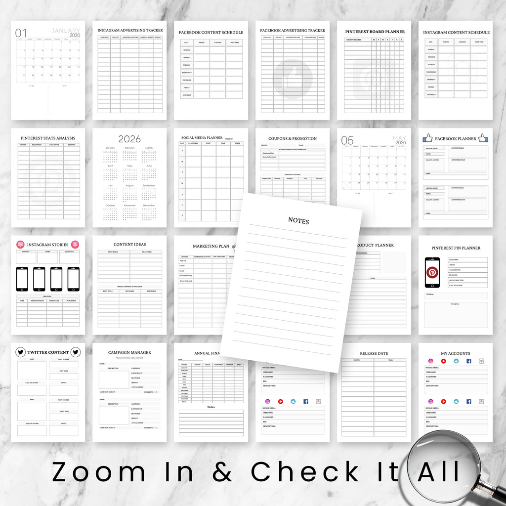 Online Marketing Planner Bundle 2026