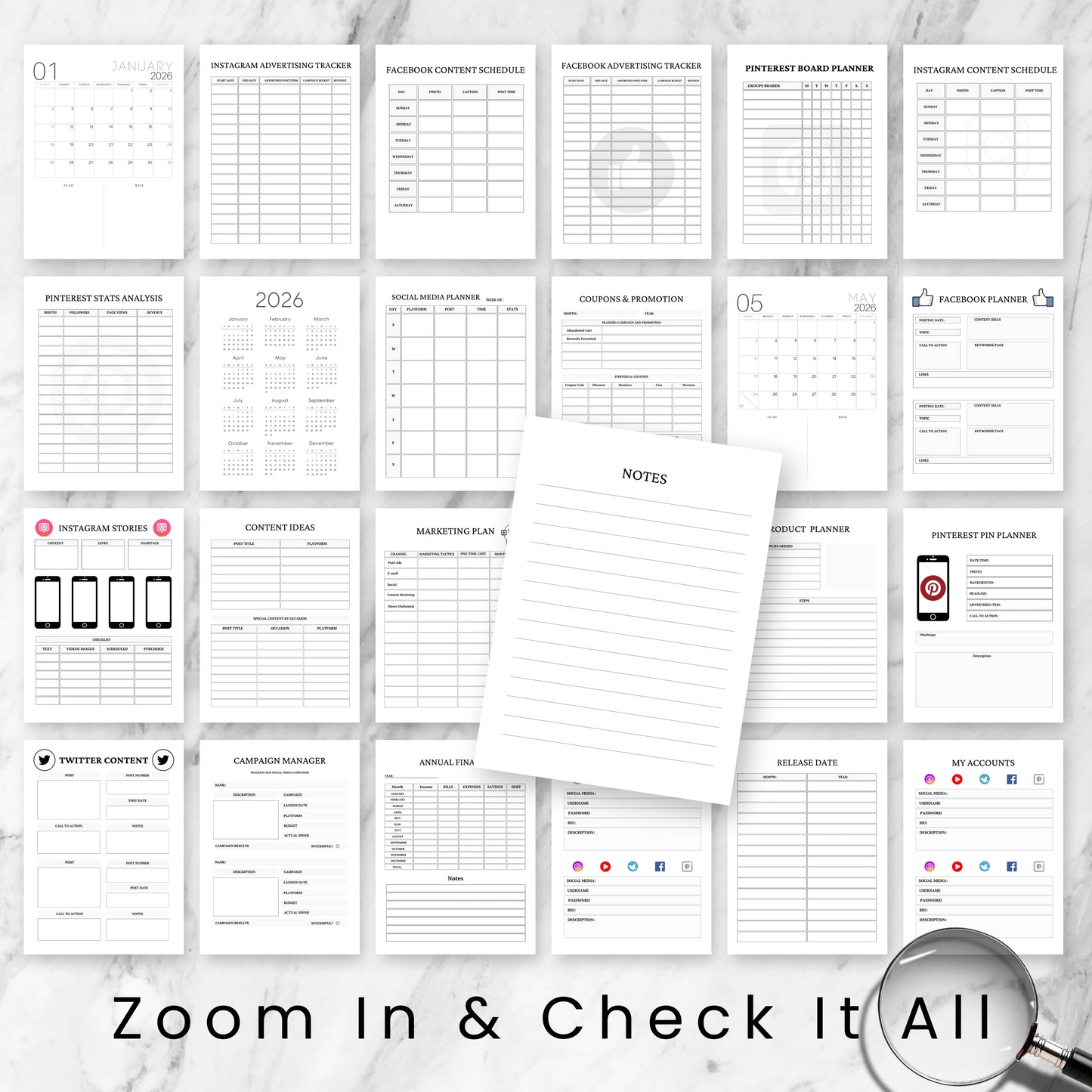 Online Marketing Planner Bundle 2026