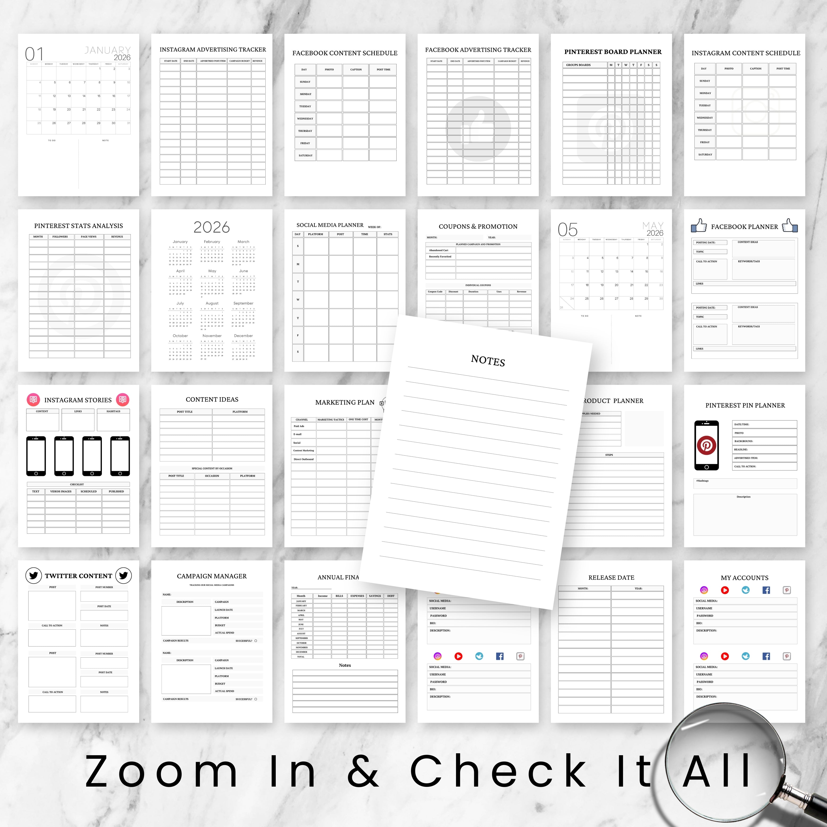 Online Marketing Planner Bundle 2026