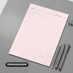 Lined White Daily Note Paper PDF