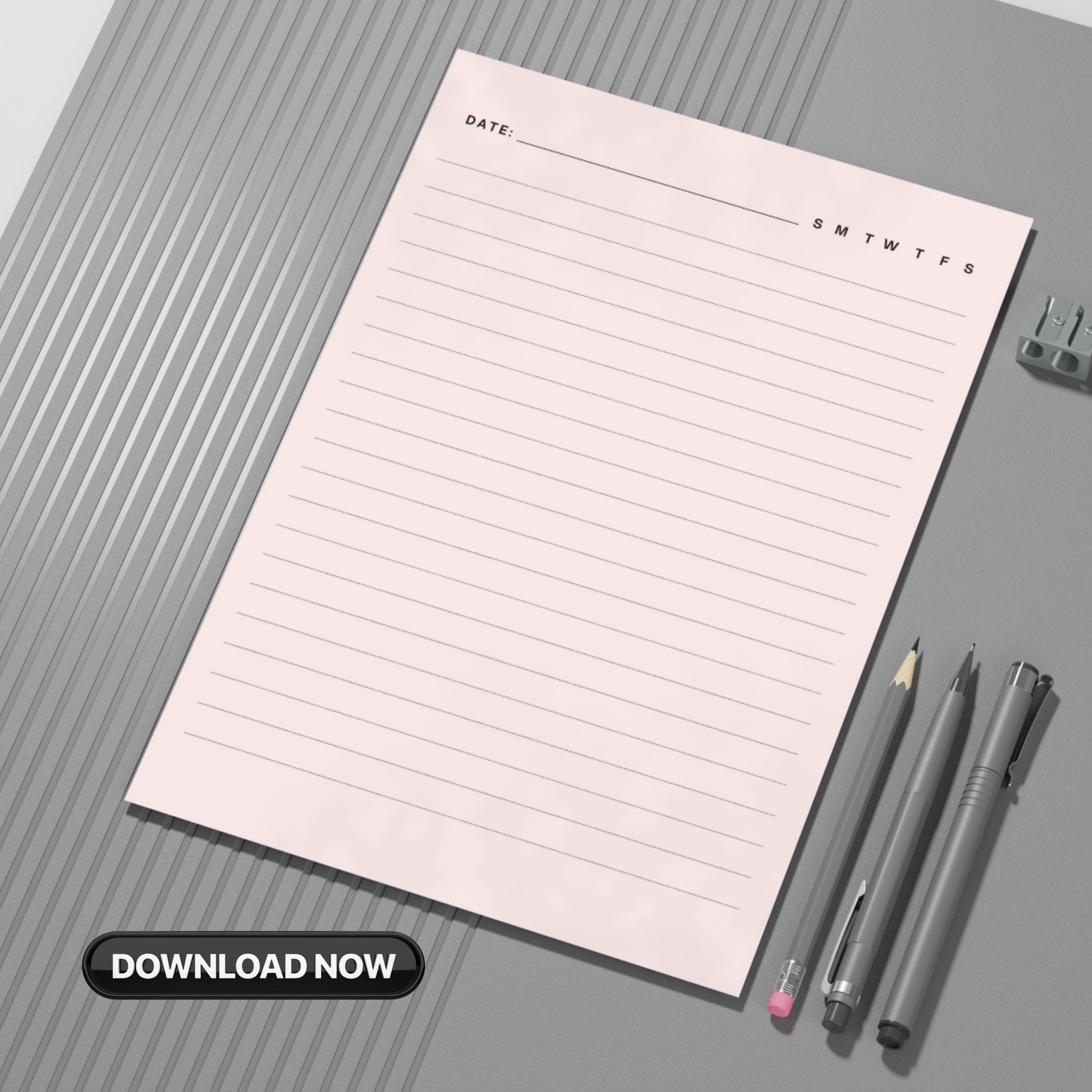 Lined White Daily Note Paper PDF