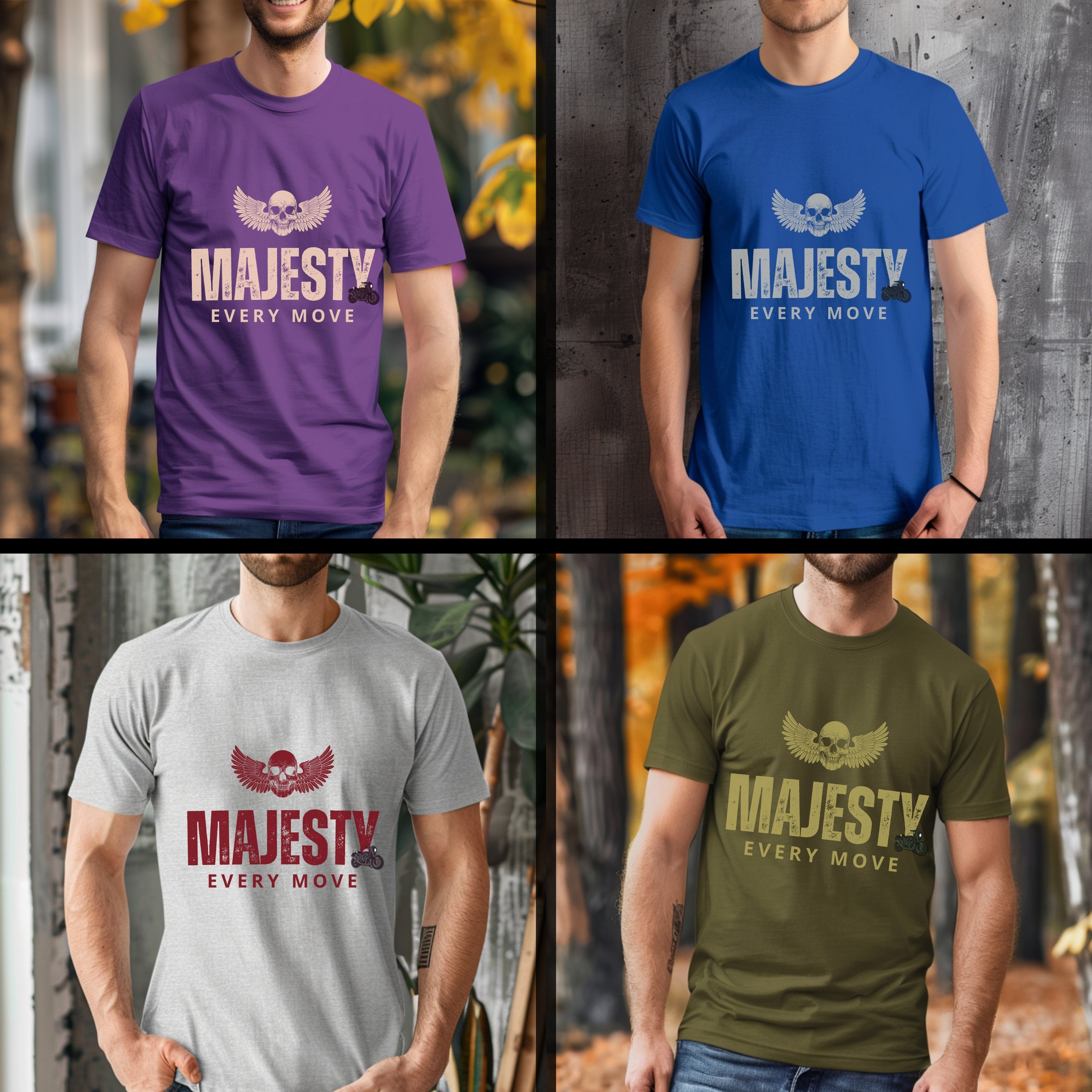 Majesty Every Move - Winged Skull Confidence Statement Artwork