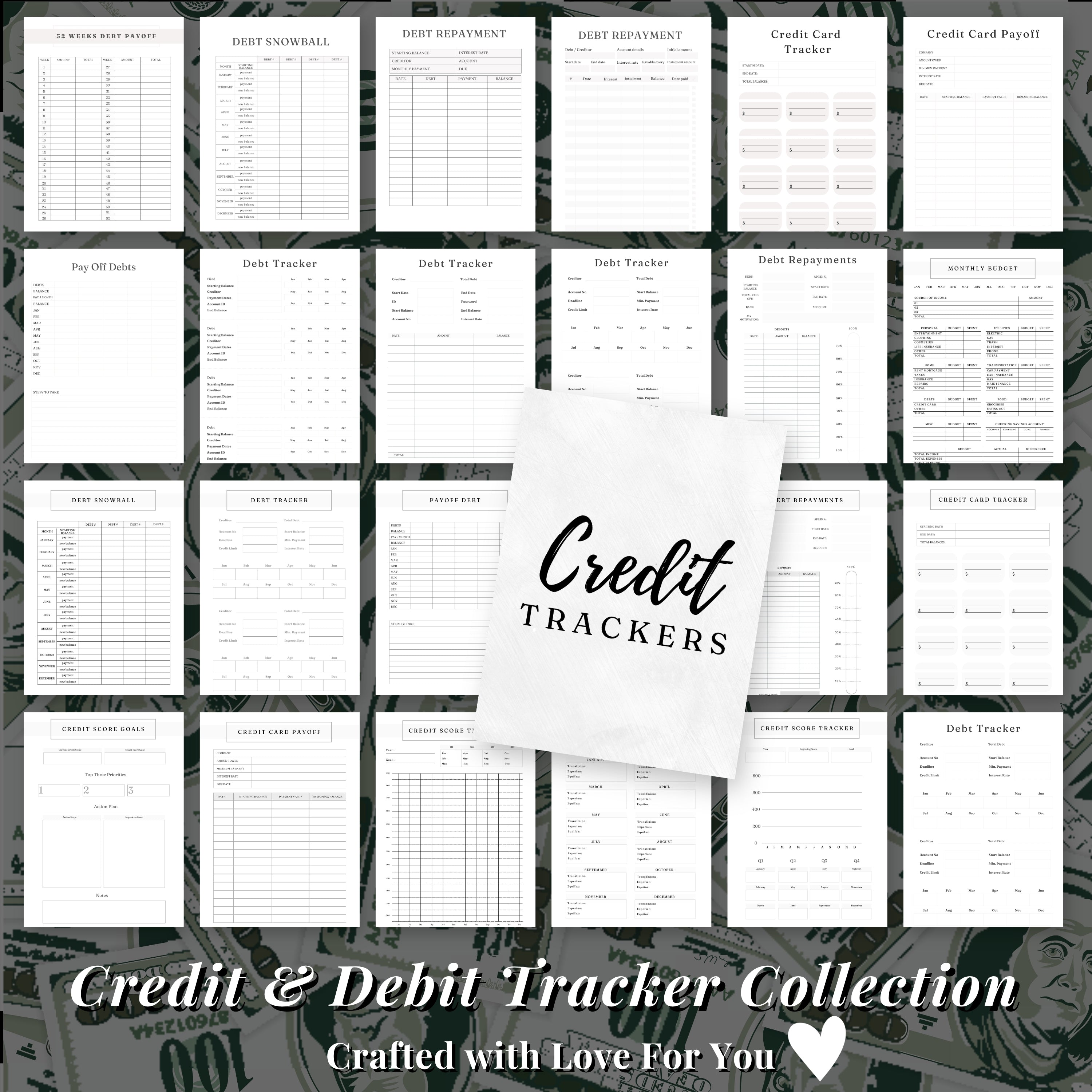 Debt & Credit Trackers Collection