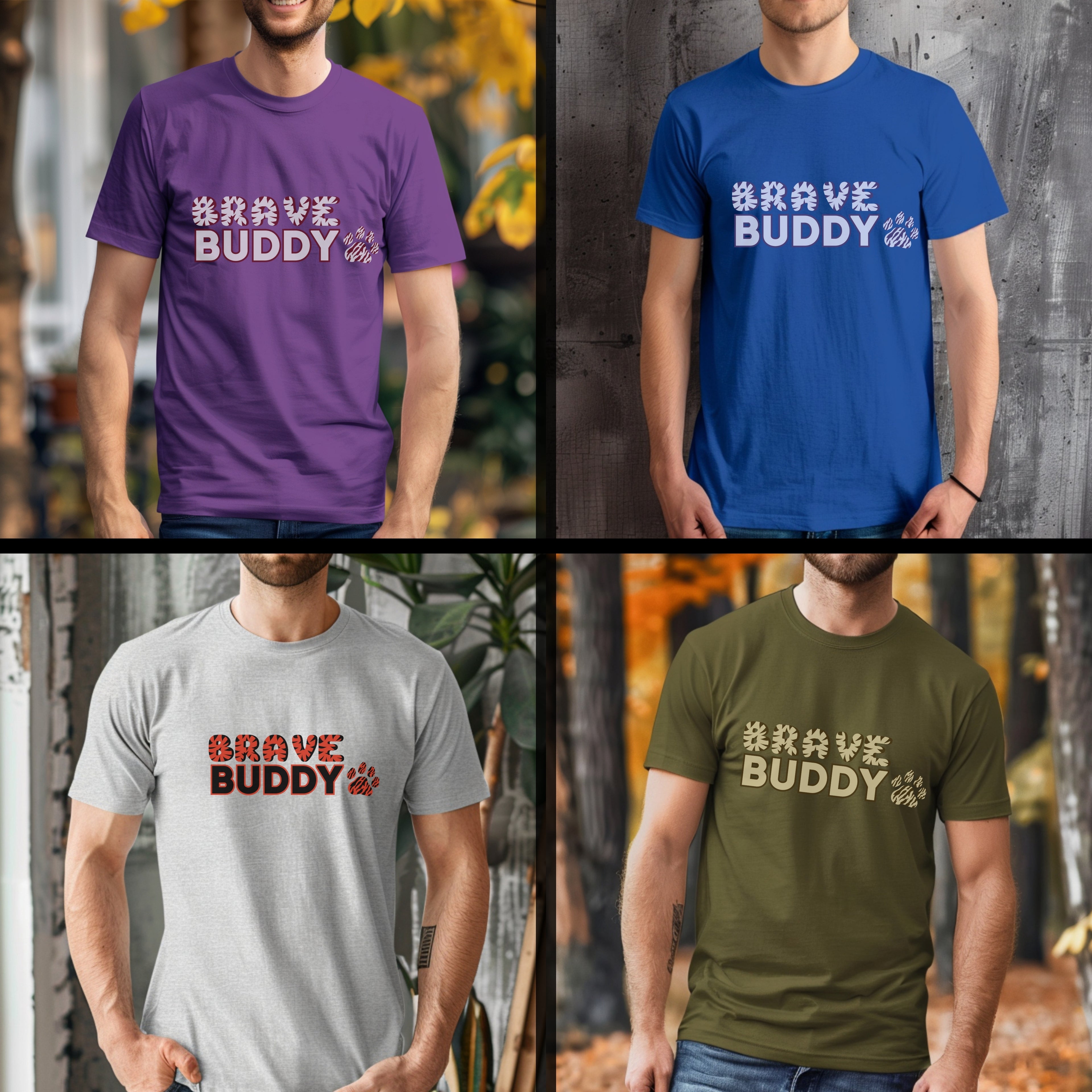 Brave Buddy - Tiger Stripe Motivational Statement Artwork