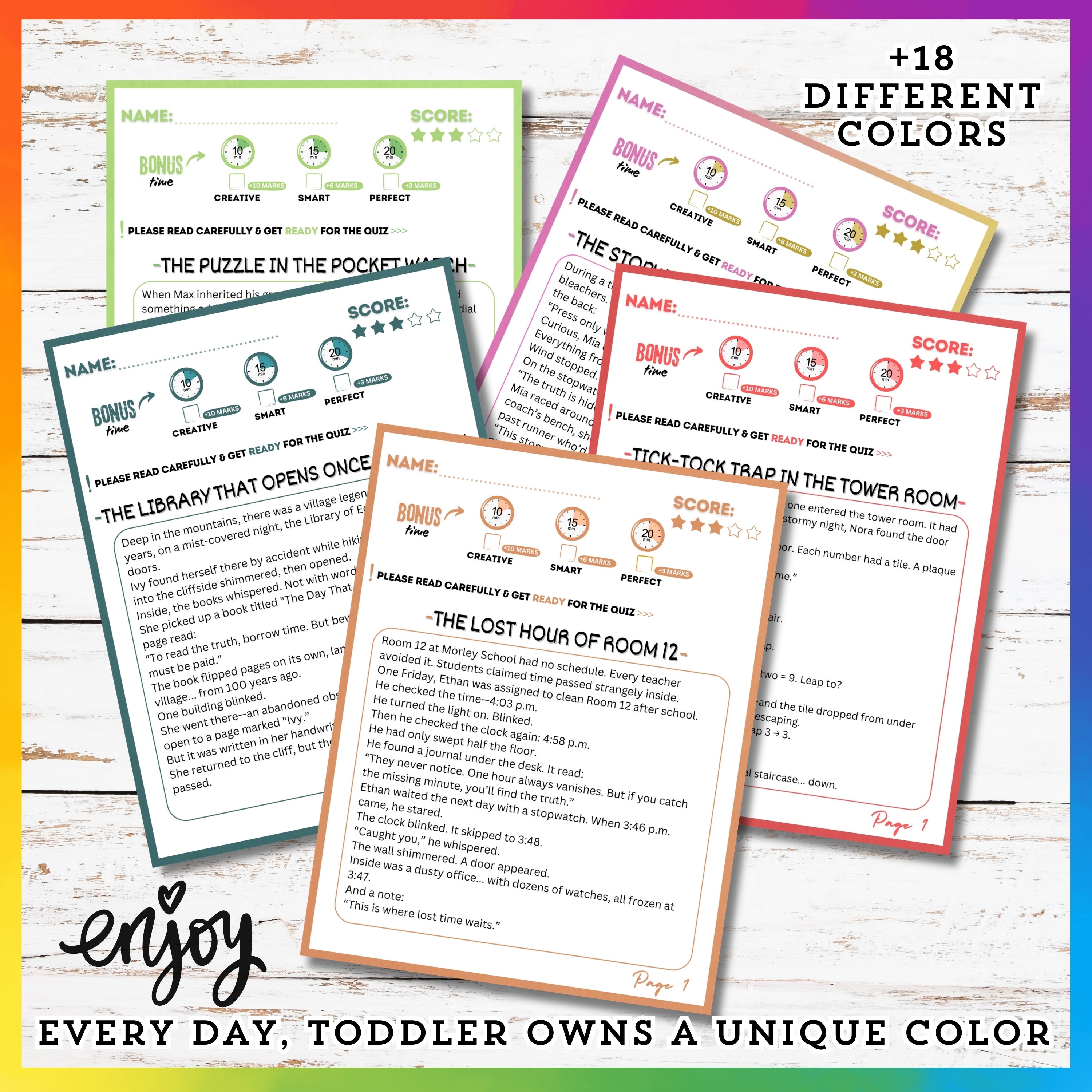 Time & Clocks' Reading Stories