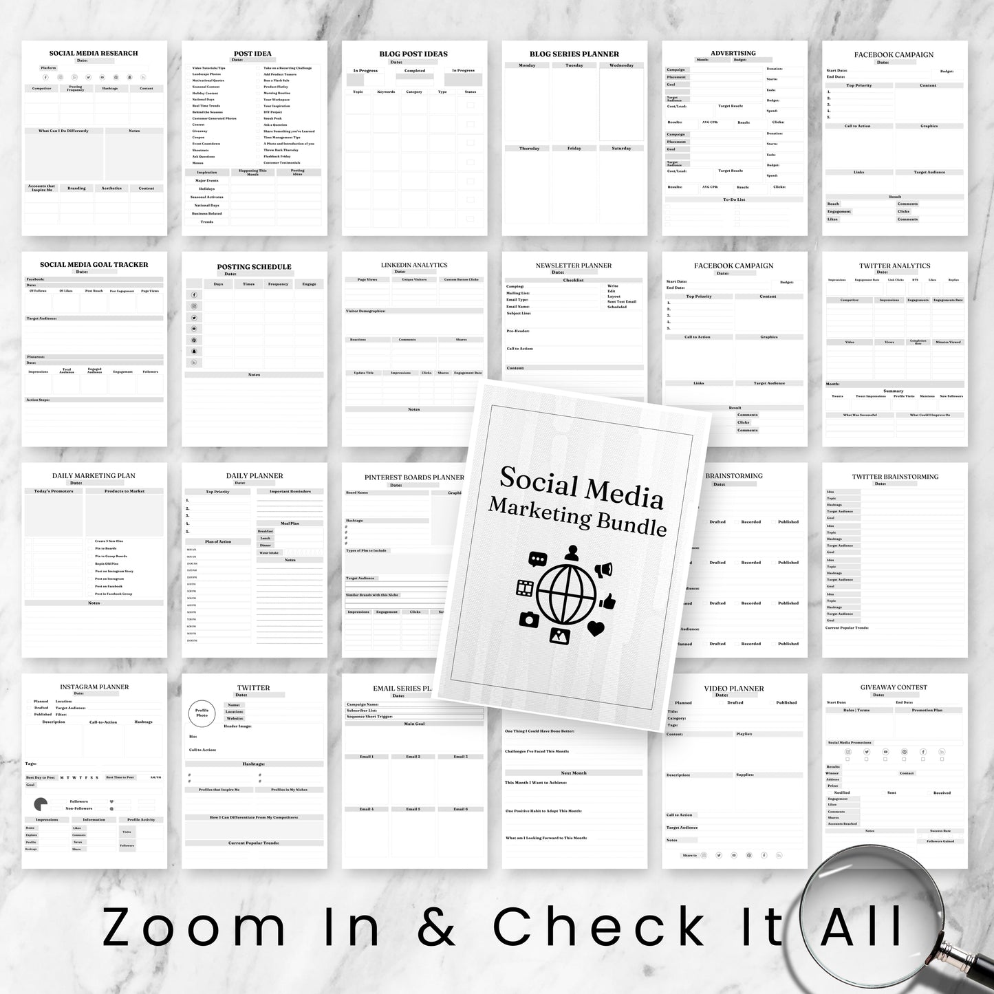 Social Media Marketing Planner