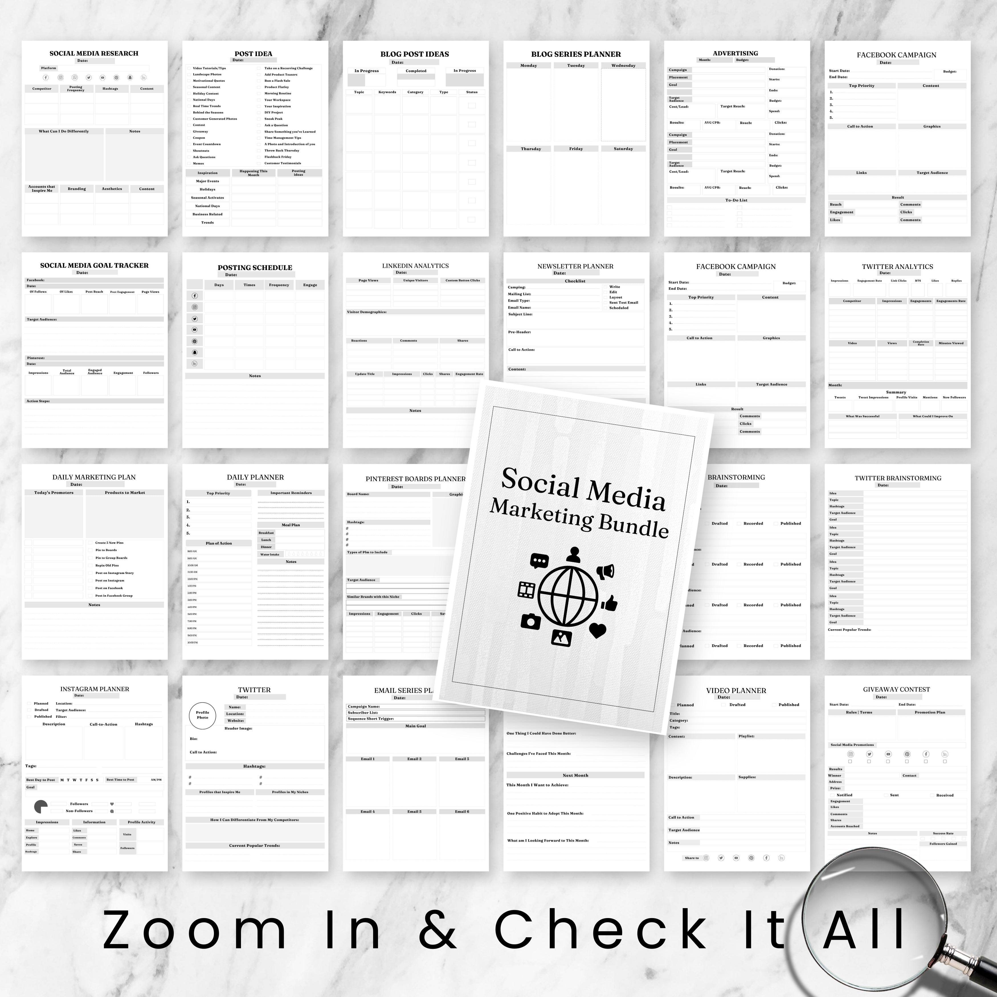 Social Media Marketing Planner