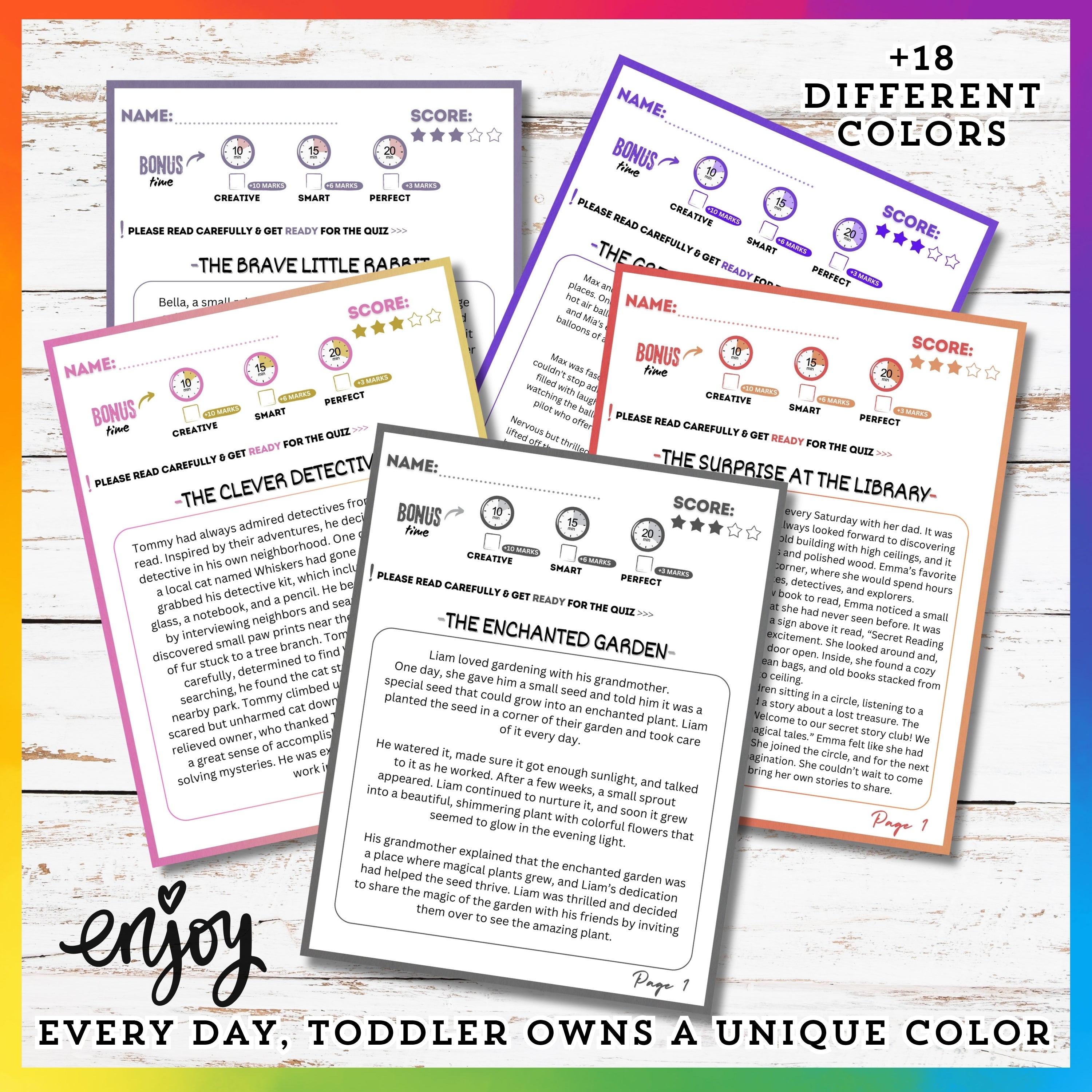 Challenging Reading Stories