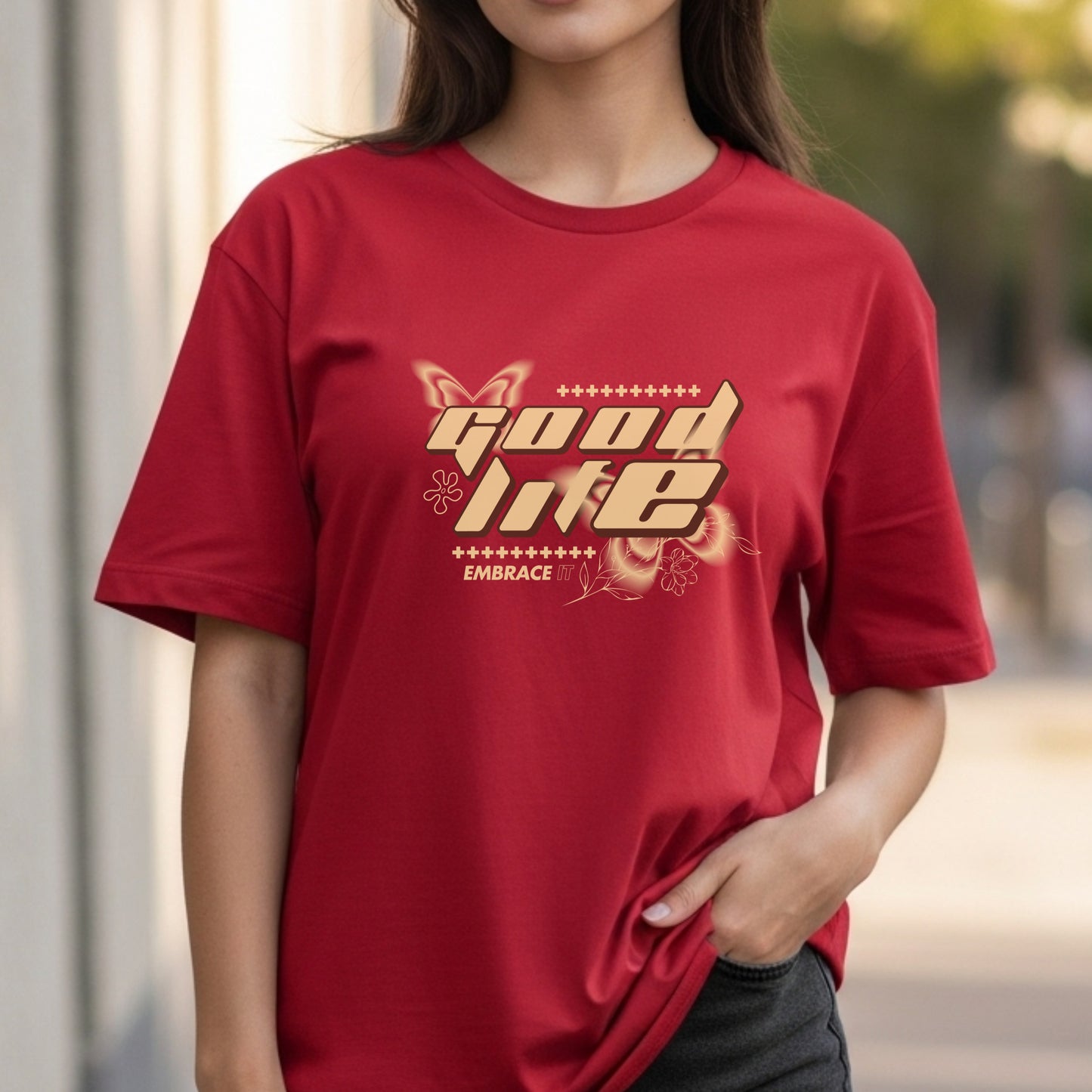 Good Life Embrace It - Y2K Bunny Aesthetic Gratitude Appreciation Statement