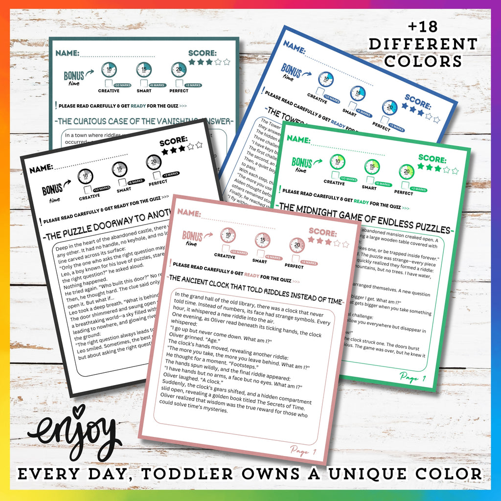 Riddles' Reading Stories