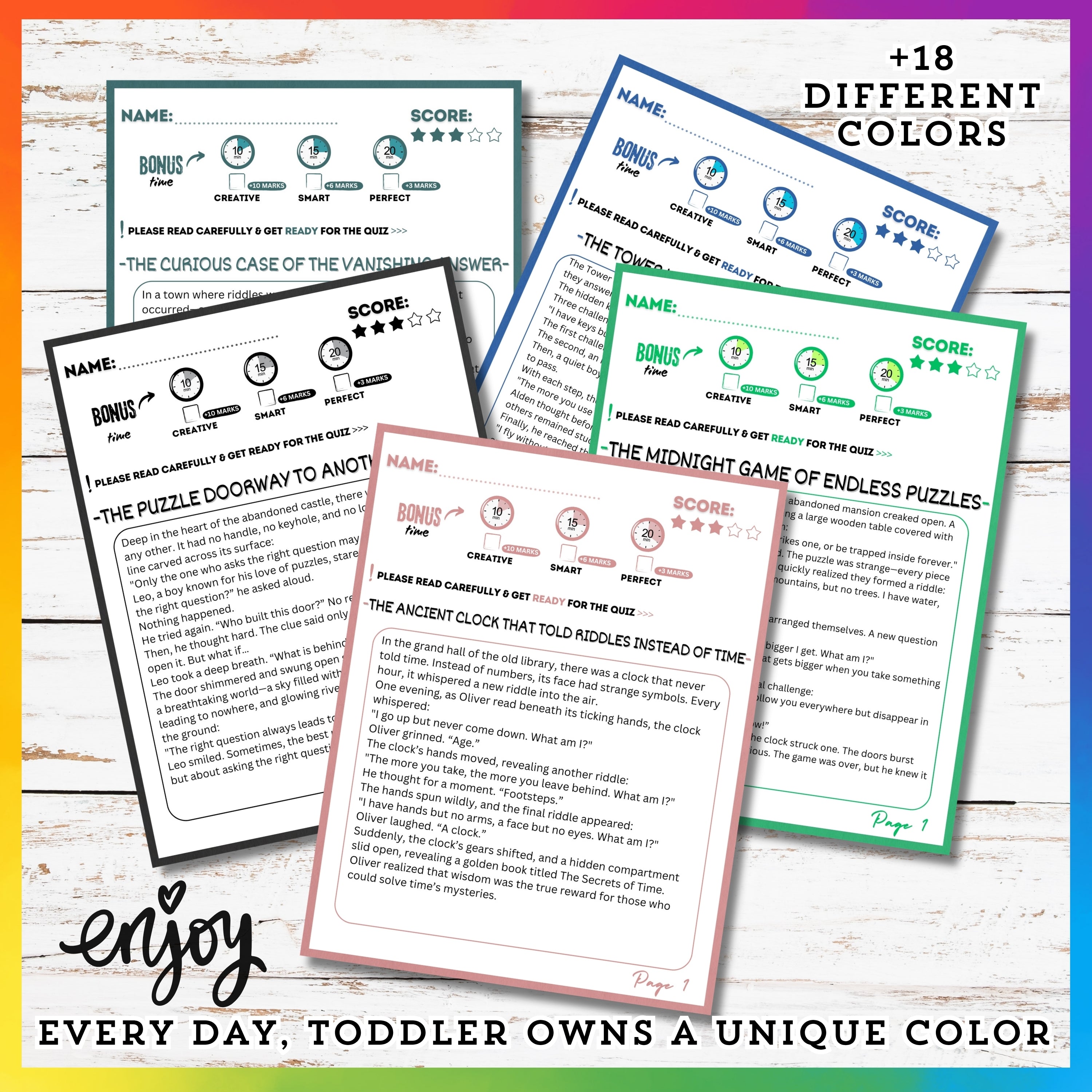 Riddles' Reading Stories