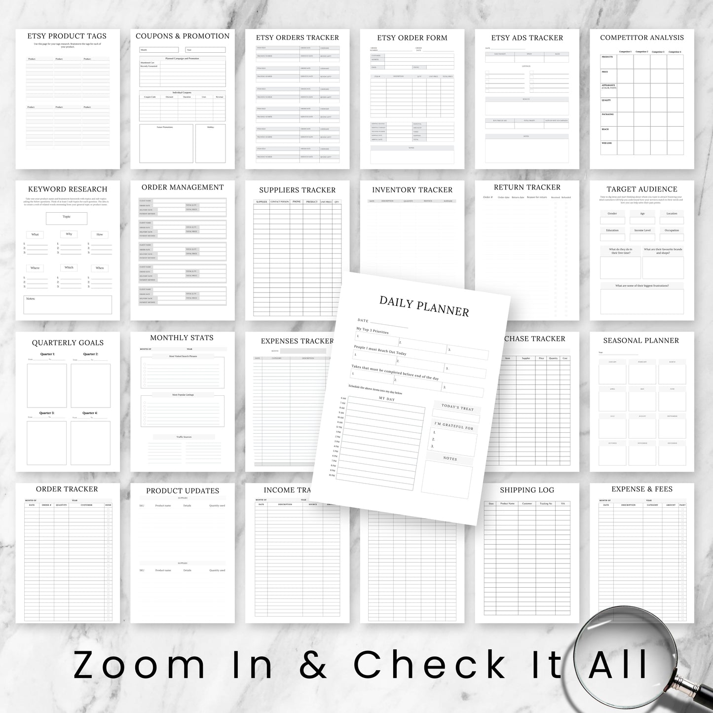 Etsy Shop Planner Bundle