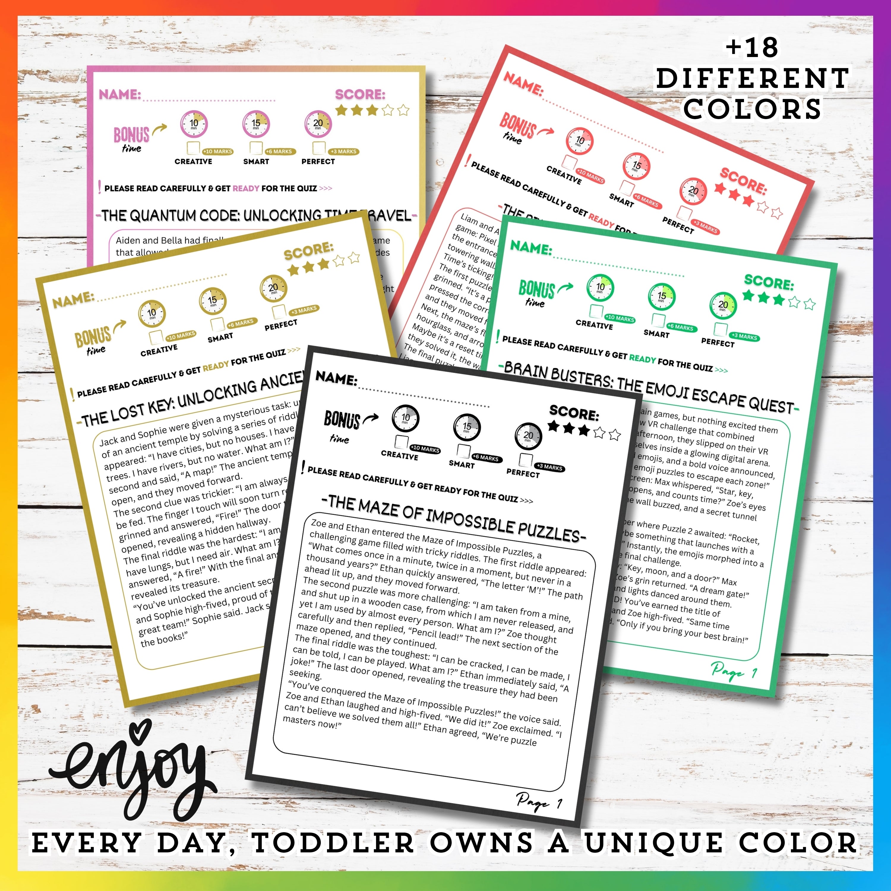 Brain Puzzel Reading Stories